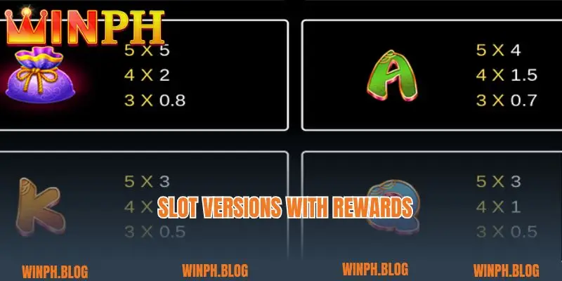 Slot versions with rewards